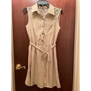 Lightweight khaki colored dress